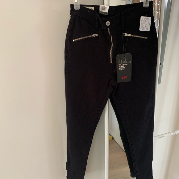 Levi’s mike high super skinny moto zip jeans - Picture 3 of 6